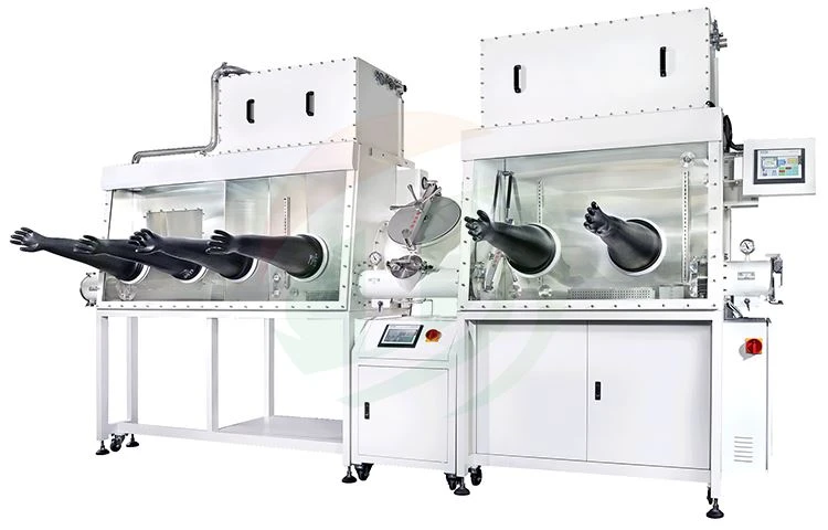 Three workstation glove box
